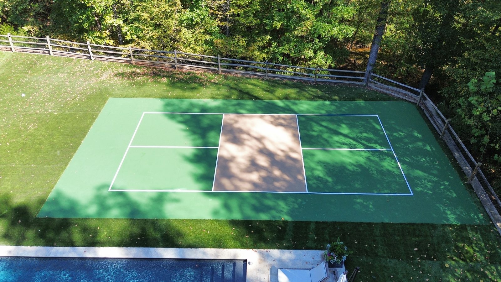 Aerial backyard multi-sport court