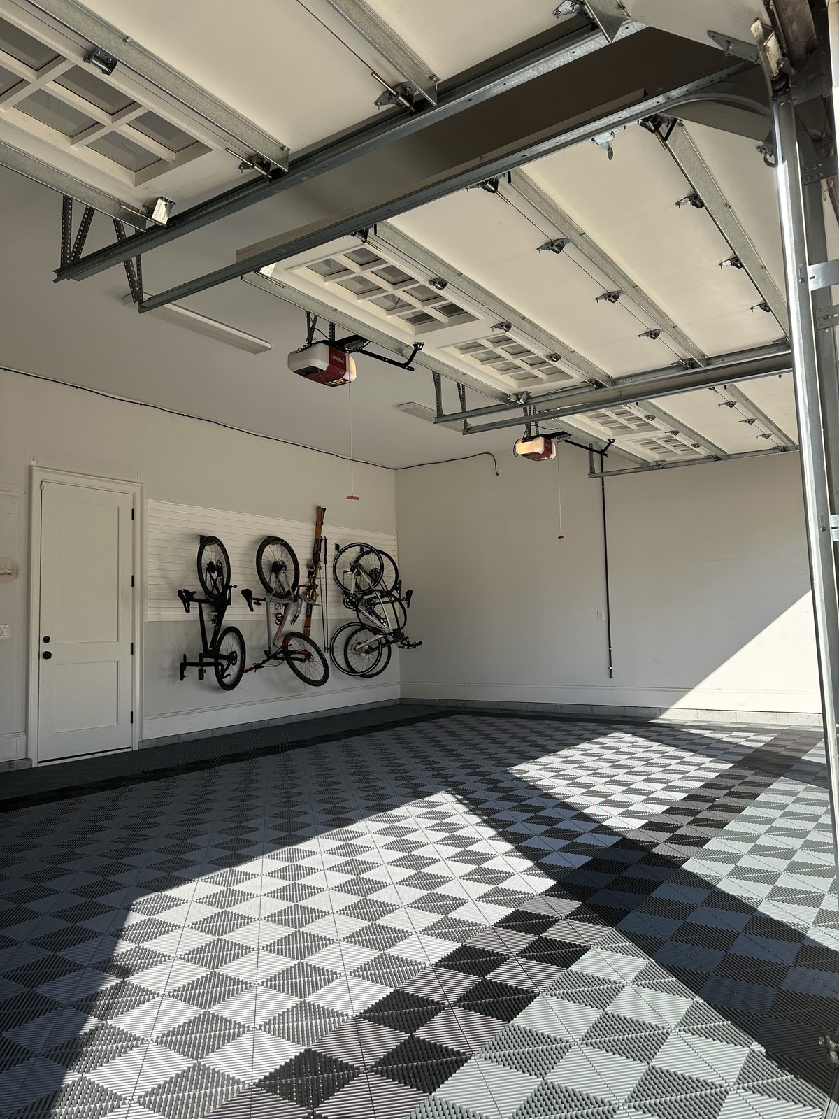 Swiss Trax modular garage flooring installation NC
