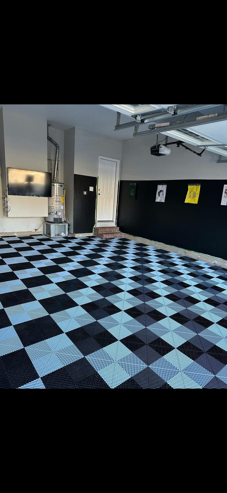 Modular garage flooring install
