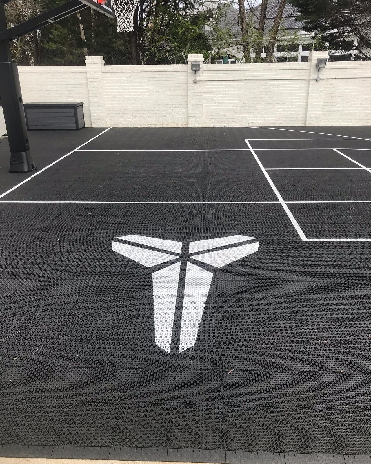 Custom court logo installation