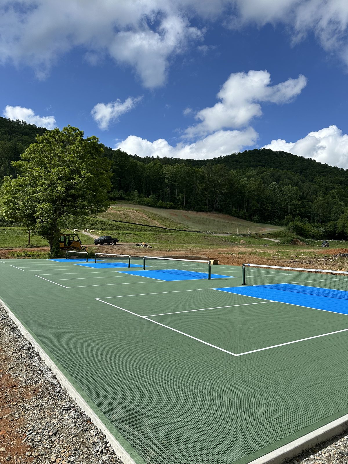 Backyard pickleball court NC