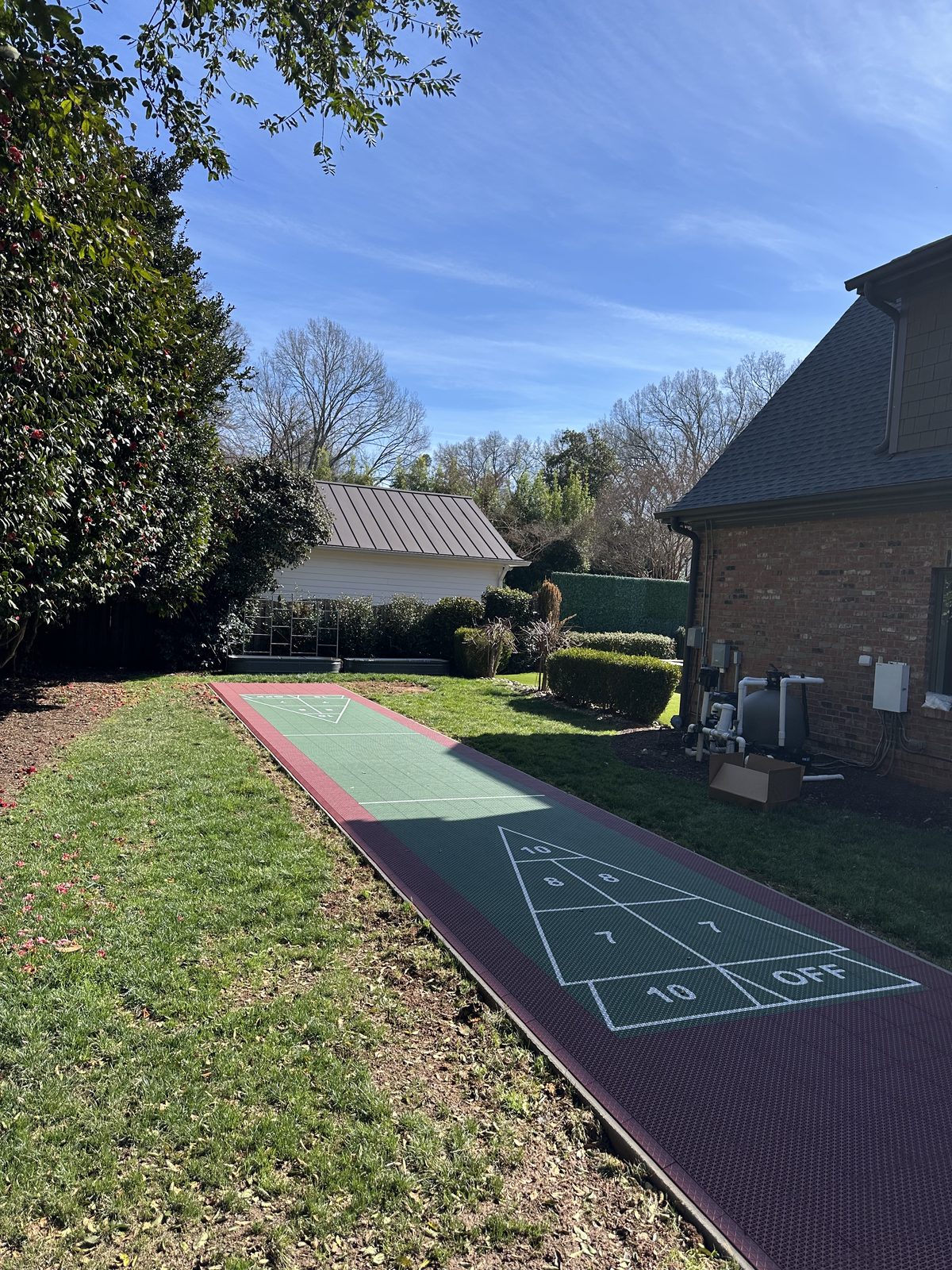 Custom shuffleboard court
