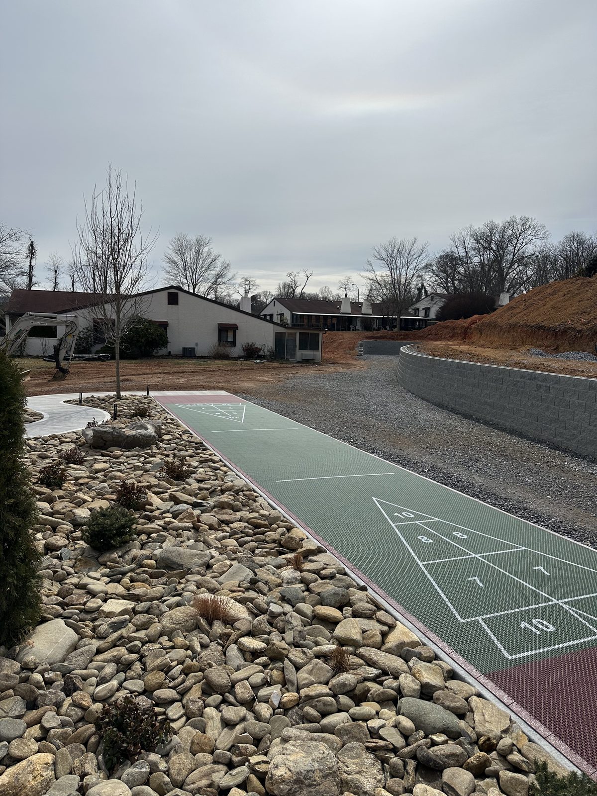 Backyard shuffleboard court Carolina